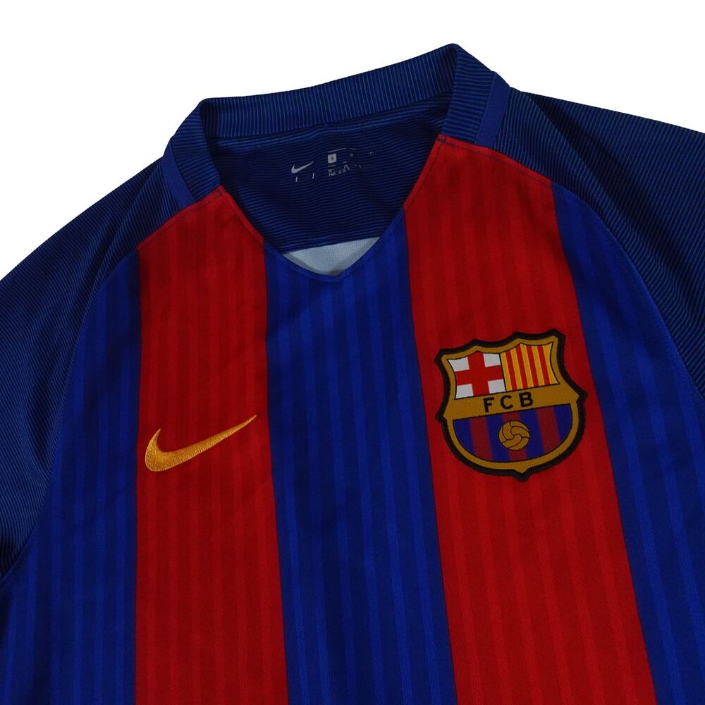 FC Barcelona 2016 Nike Authentic Blank Football Home Jersey Men's Small